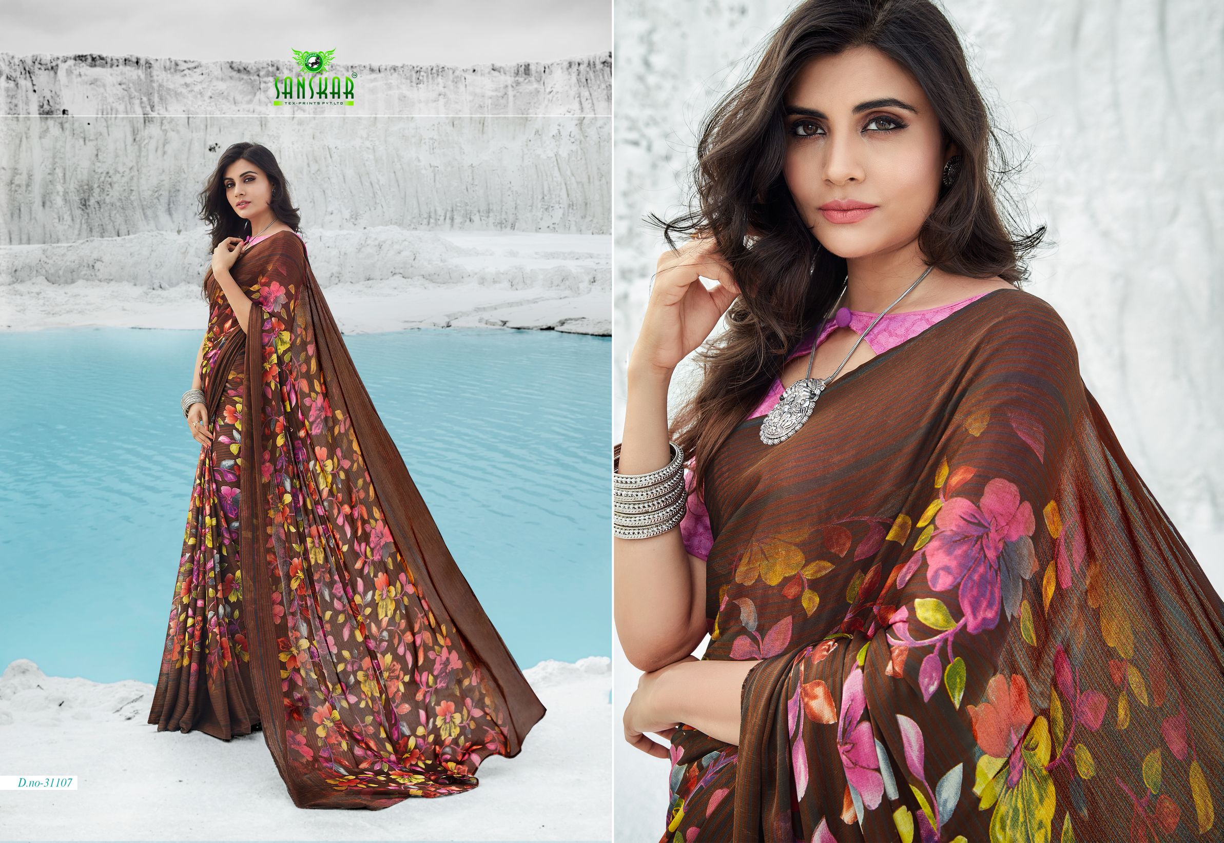 Sanskar Present Sunahari Casual Wear Printed Saree Collection