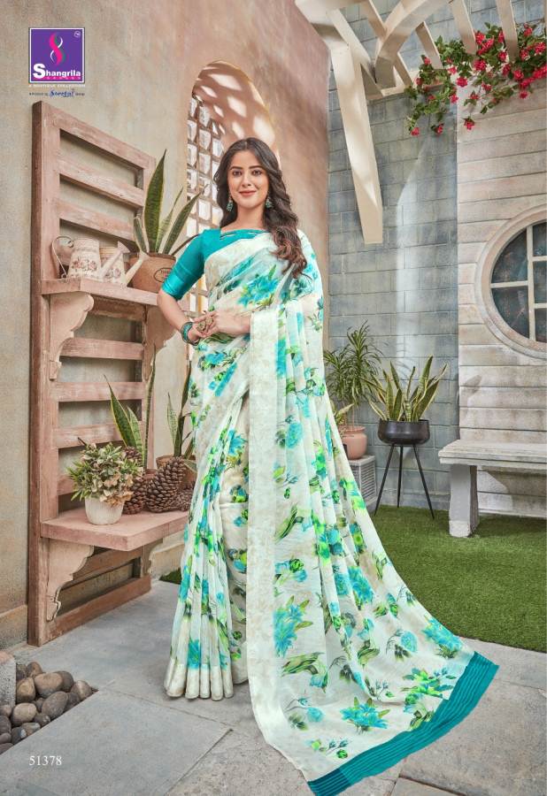 Shangrila By Flora Casual Wear Linen Sarees Catalogue
