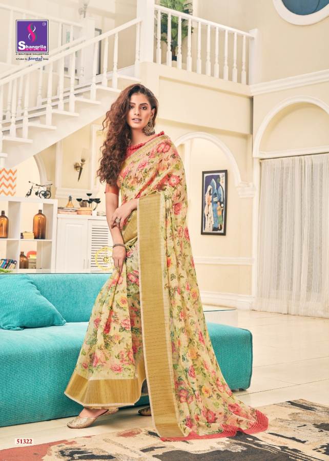 Shangrila Present Raashi Cotton Festival Wear Saree Catalogue