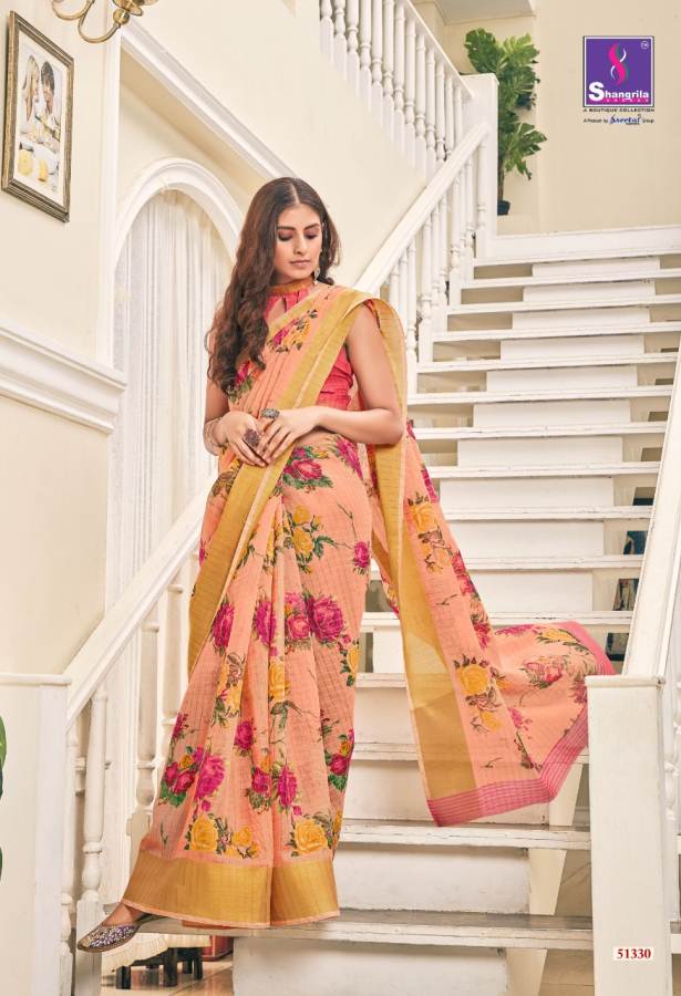 Shangrila Present Raashi Cotton Festival Wear Saree Catalogue