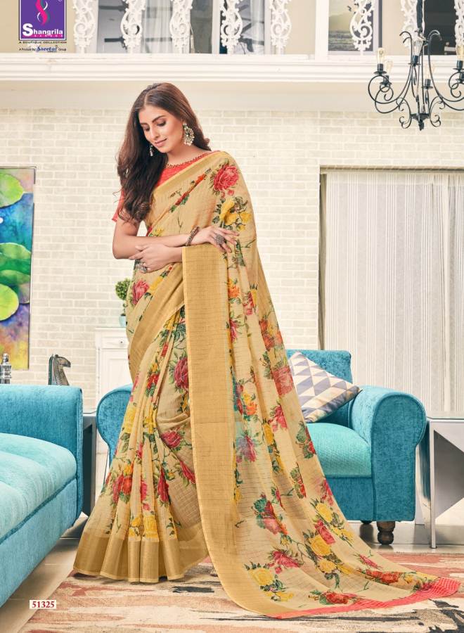 Shangrila Present Raashi Cotton Festival Wear Saree Catalogue