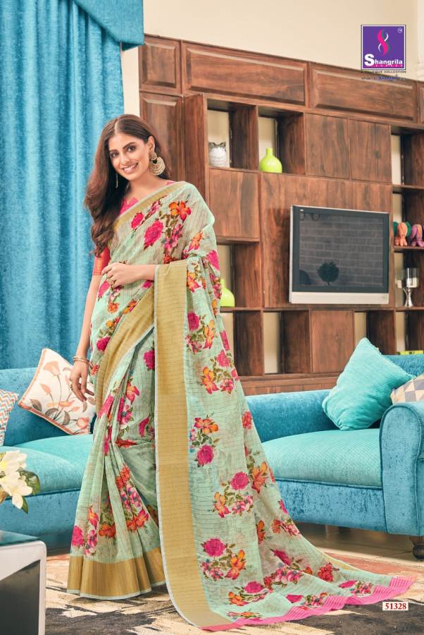 Shangrila Present Raashi Cotton Festival Wear Saree Catalogue