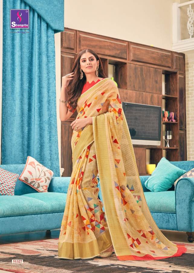 Shangrila Present Raashi Cotton Festival Wear Saree Catalogue
