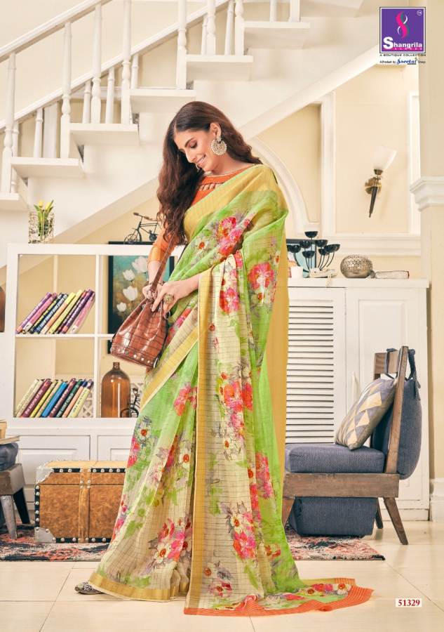 Shangrila Present Raashi Cotton Festival Wear Saree Catalogue