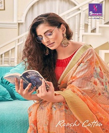 Shangrila Present Raashi Cotton Festival Wear Saree Catalogue
