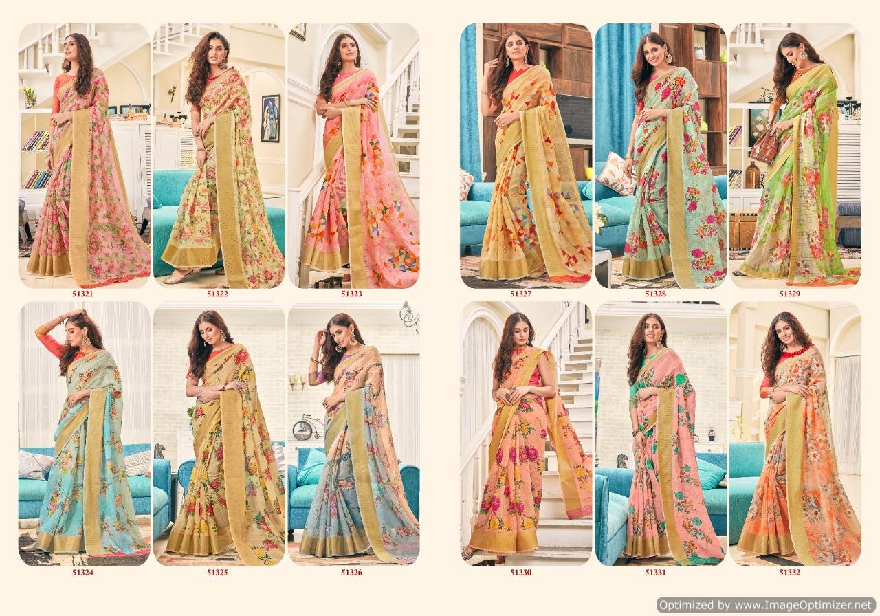 Shangrila Present Raashi Cotton Festival Wear Saree Catalogue