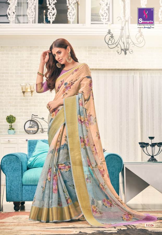 Shangrila Present Raashi Cotton Festival Wear Saree Catalogue