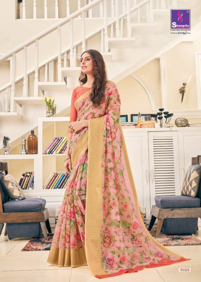 Shangrila Present Raashi Cotton Festival Wear Saree Catalogue