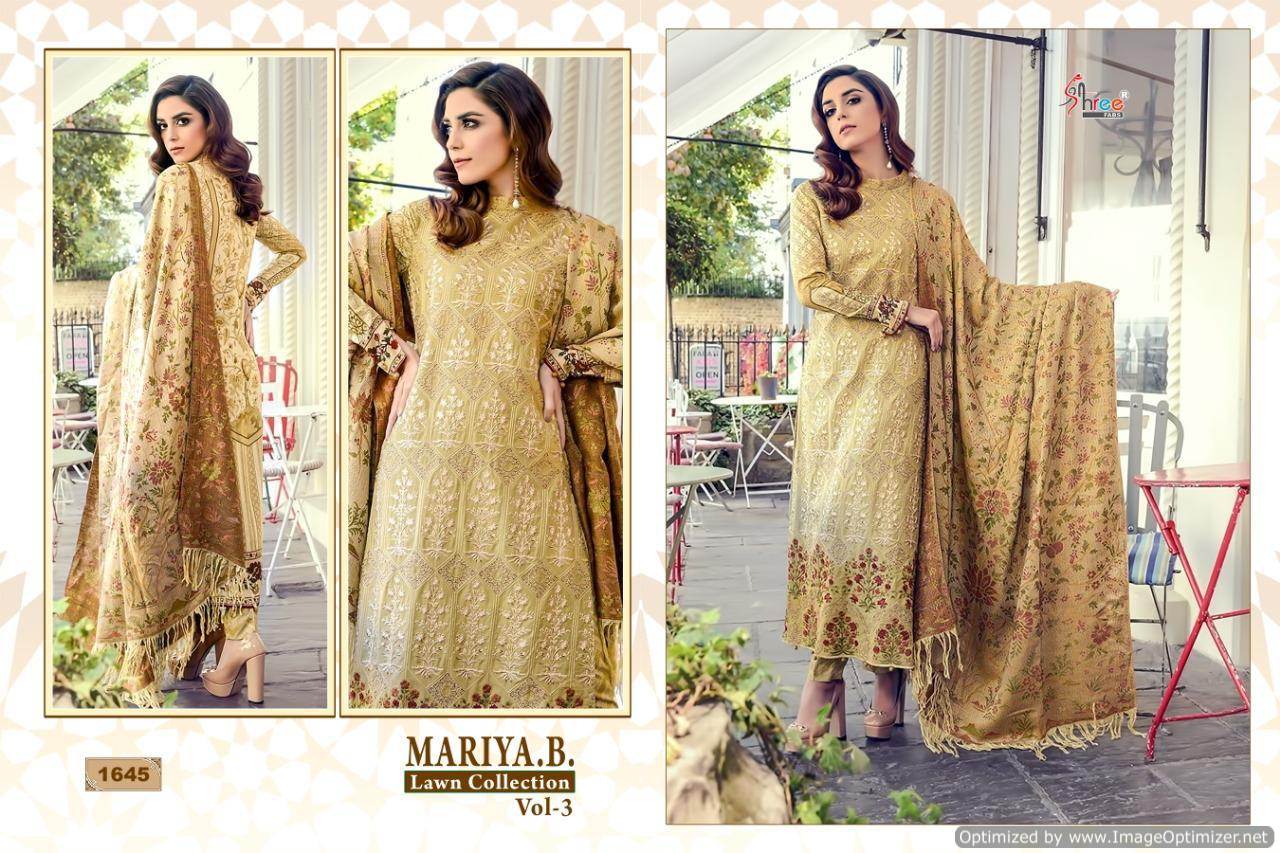 Shree Present Mariya B Lawn Collection Vol 3 Pakistani Salwar Suits Catalogue.