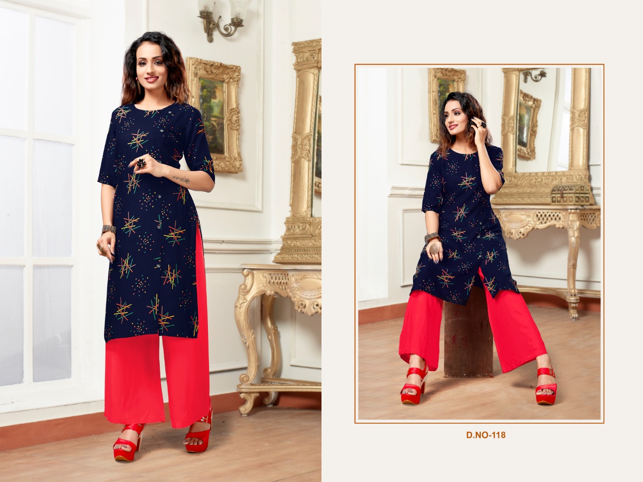 Sitka By Hokey Pokey Vol 5 Running Wear Kurtis With Plazzo Collection.