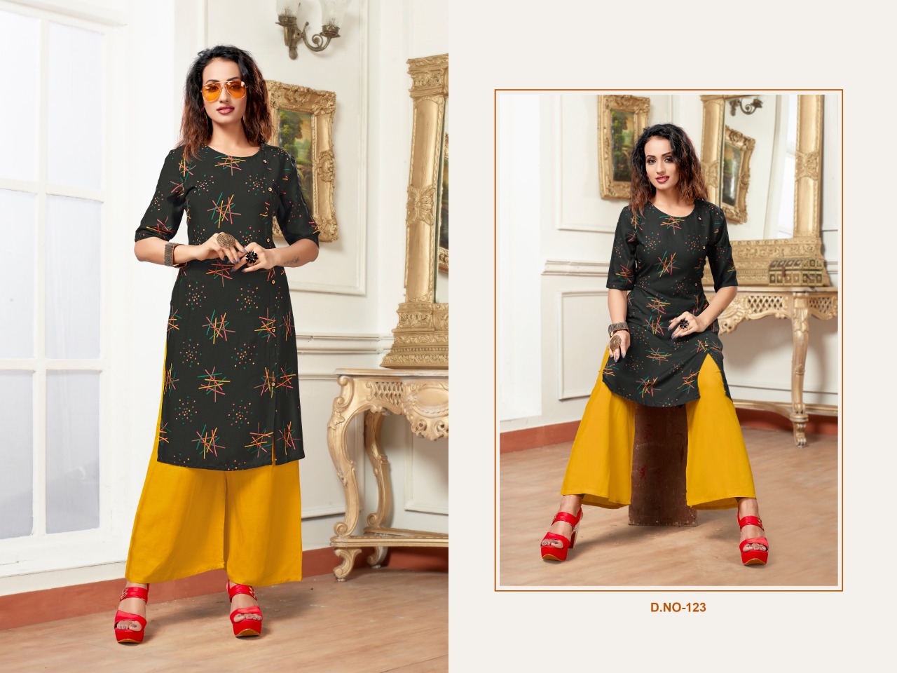 Sitka By Hokey Pokey Vol 5 Running Wear Kurtis With Plazzo Collection.