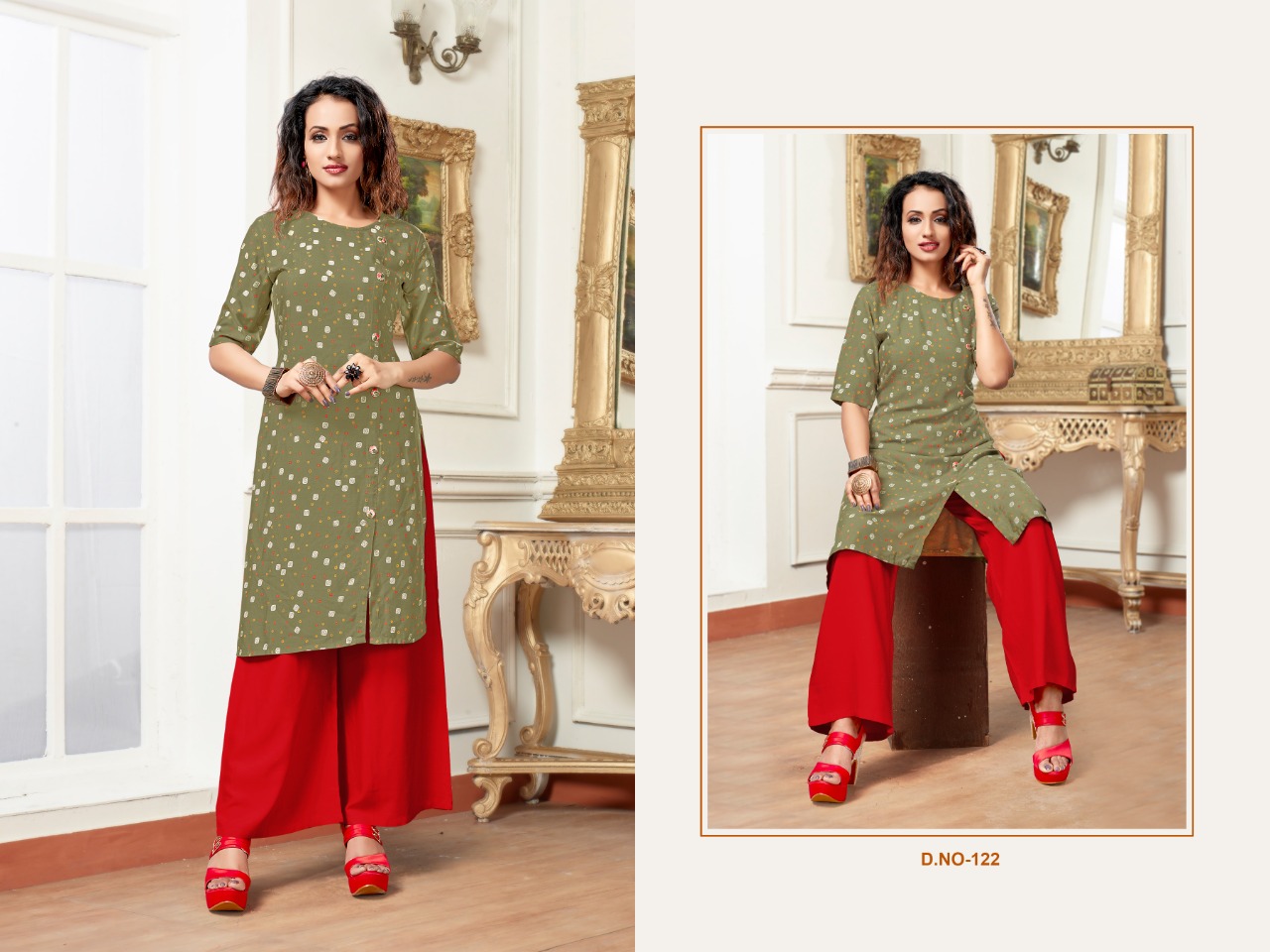 Sitka By Hokey Pokey Vol 5 Running Wear Kurtis With Plazzo Collection.