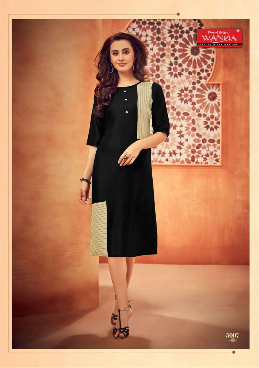 Wanna By Zoya Vol 5 Running Wear Printed Rayon Kurtis Catalogue.