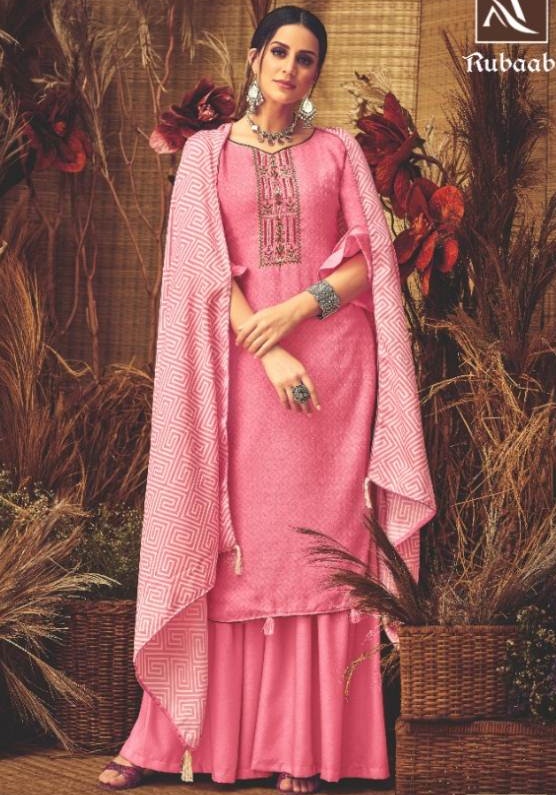 Alok By Rubaab Pure Pashmina Designer Dress Material Catalogue