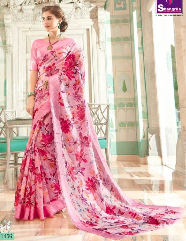 Shangrila By Kanishka Of Linen Cottton Saree Catalogue
