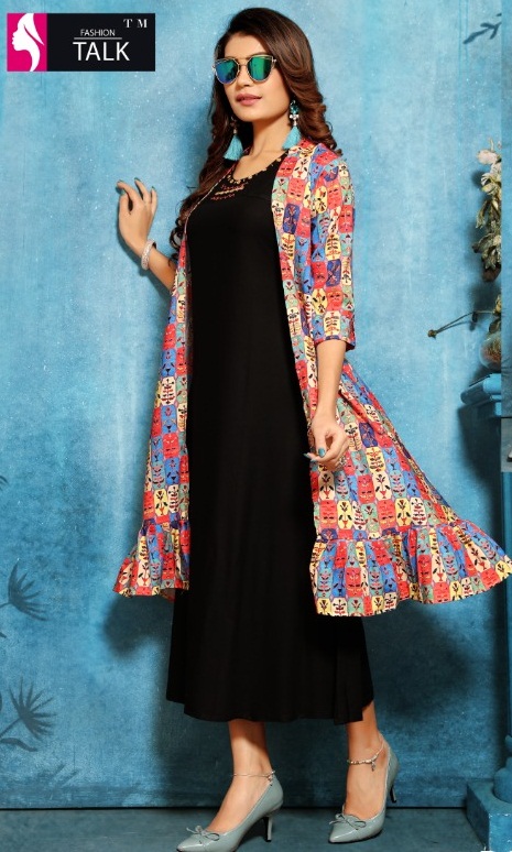 Ft By Shana Heavy Rayon Kurti With Separate Koti Collection.