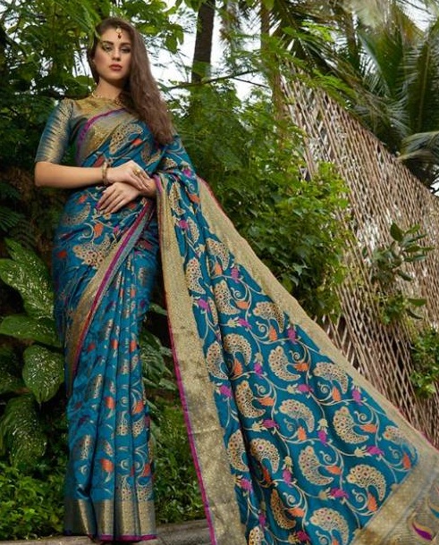 Shangrila By Sundari Silk Designer Weaving Zari Silk Saree Collection