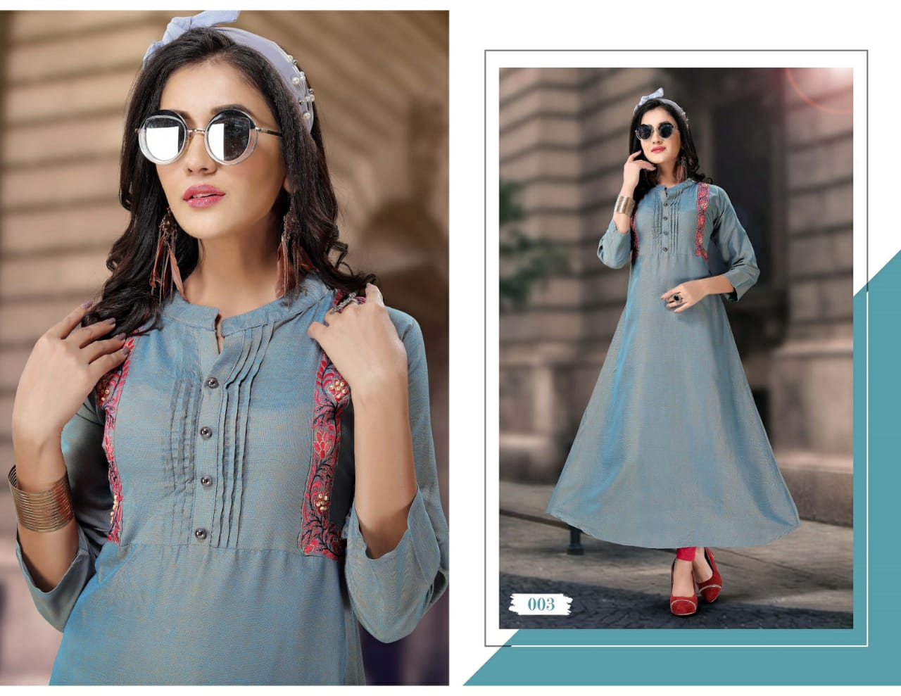 Ft Presents Nazrana  Heavy Rayon Designer Long Kurti