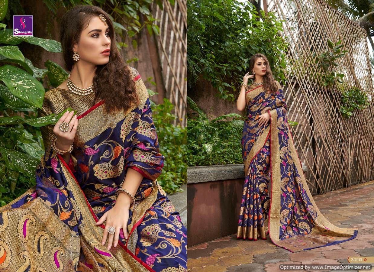 Shangrila By Sundari Silk Designer Weaving Zari Silk Saree Collection
