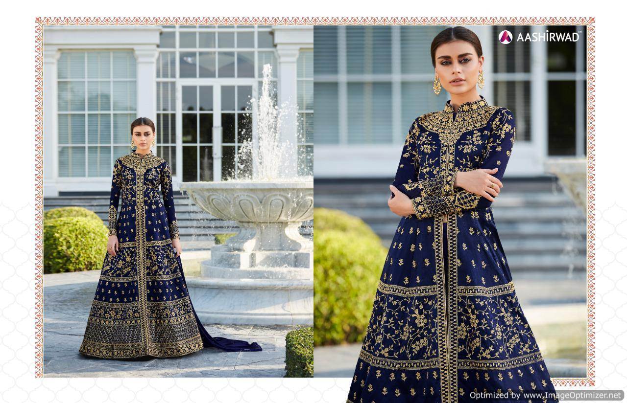 Aashirwad By Taj Embroidered Salwar Suits Catalogue