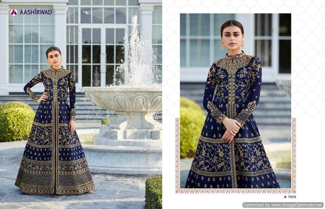 Aashirwad By Taj Embroidered Salwar Suits Catalogue