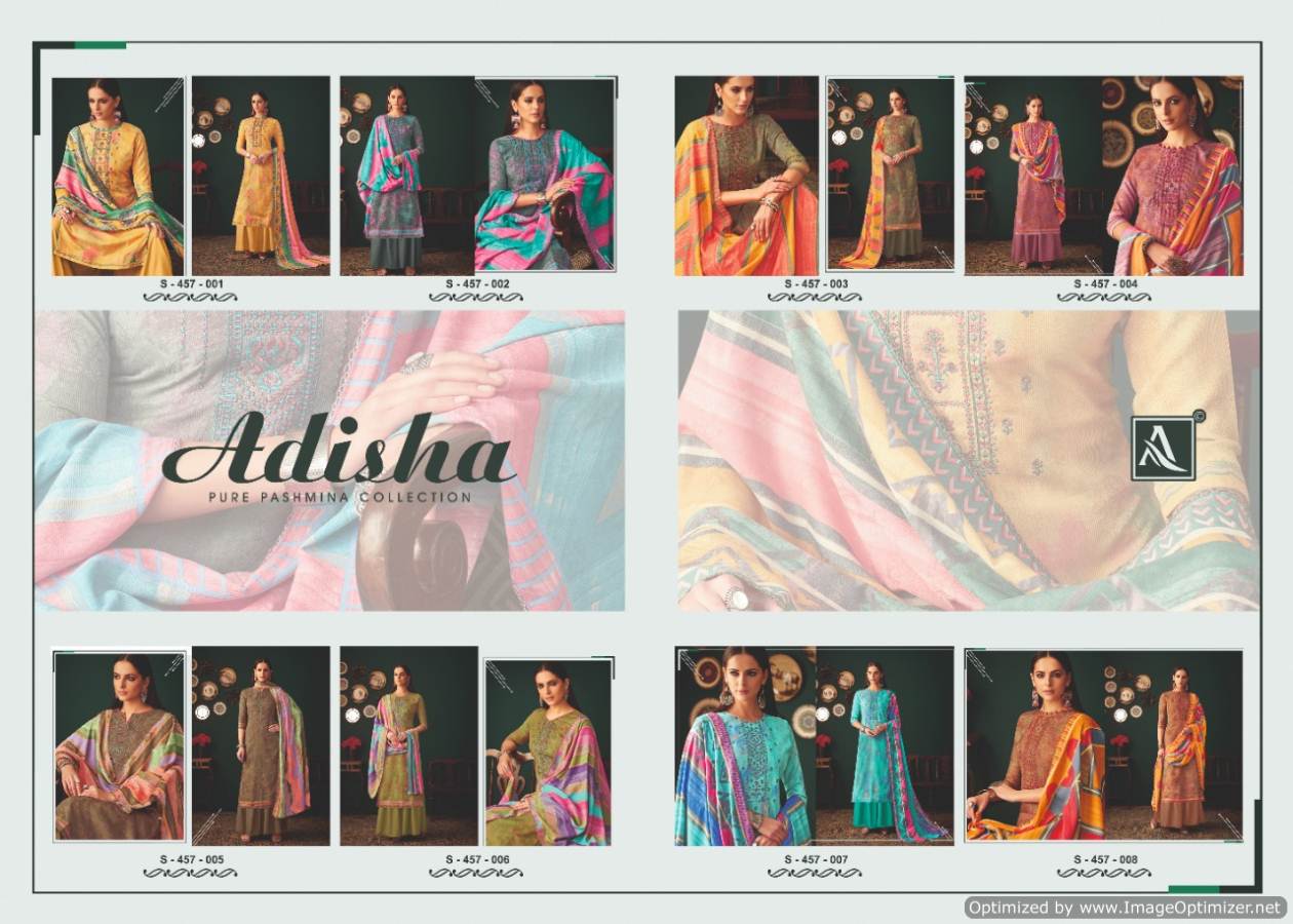 Alok By Adisha Pure Wool Pashmina Designer Dress Material
