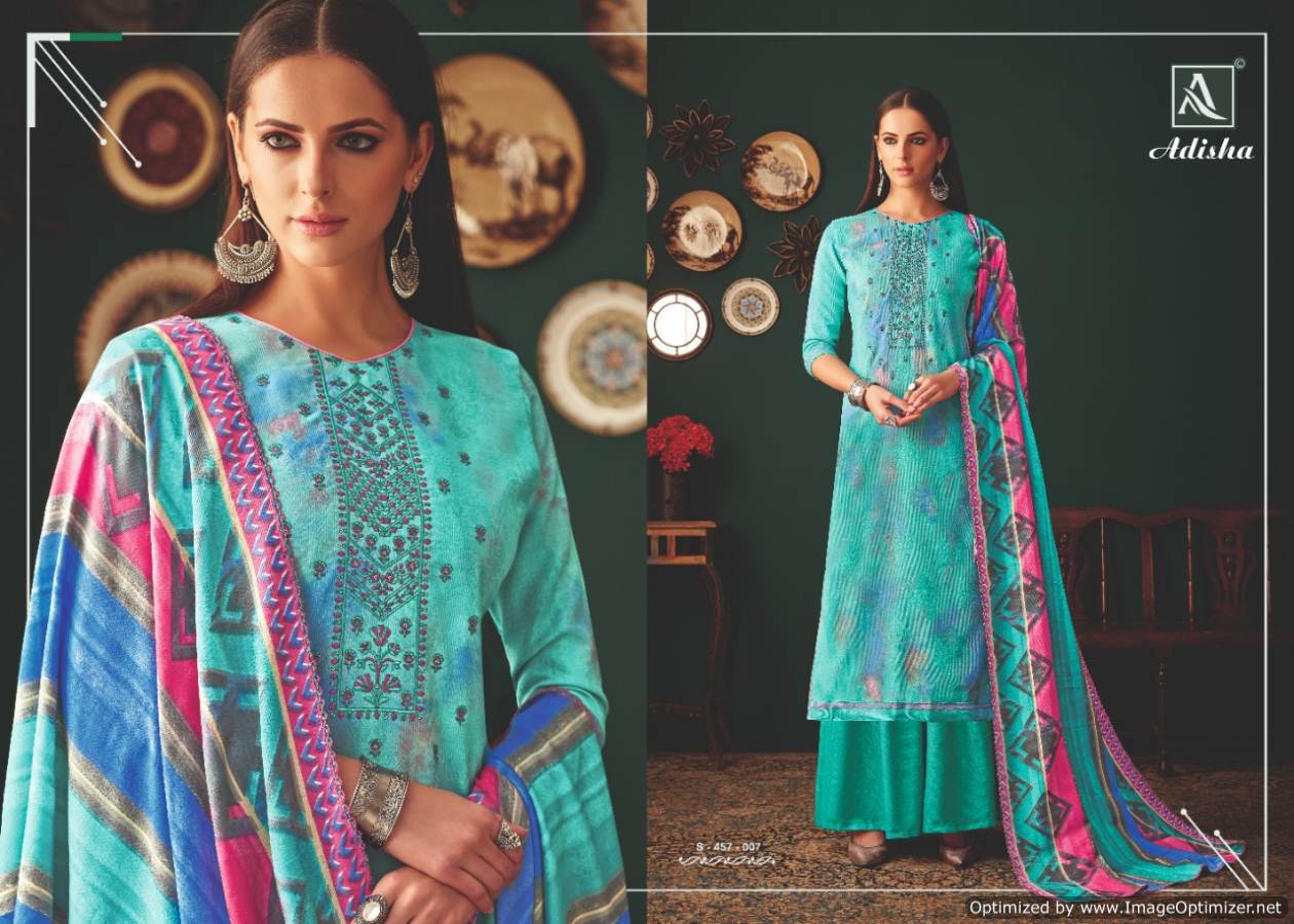 Alok By Adisha Pure Wool Pashmina Designer Dress Material