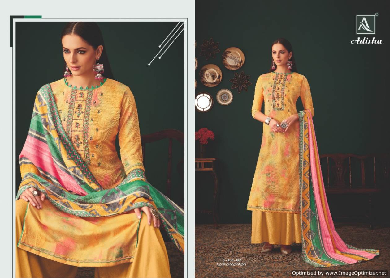 Alok By Adisha Pure Wool Pashmina Designer Dress Material