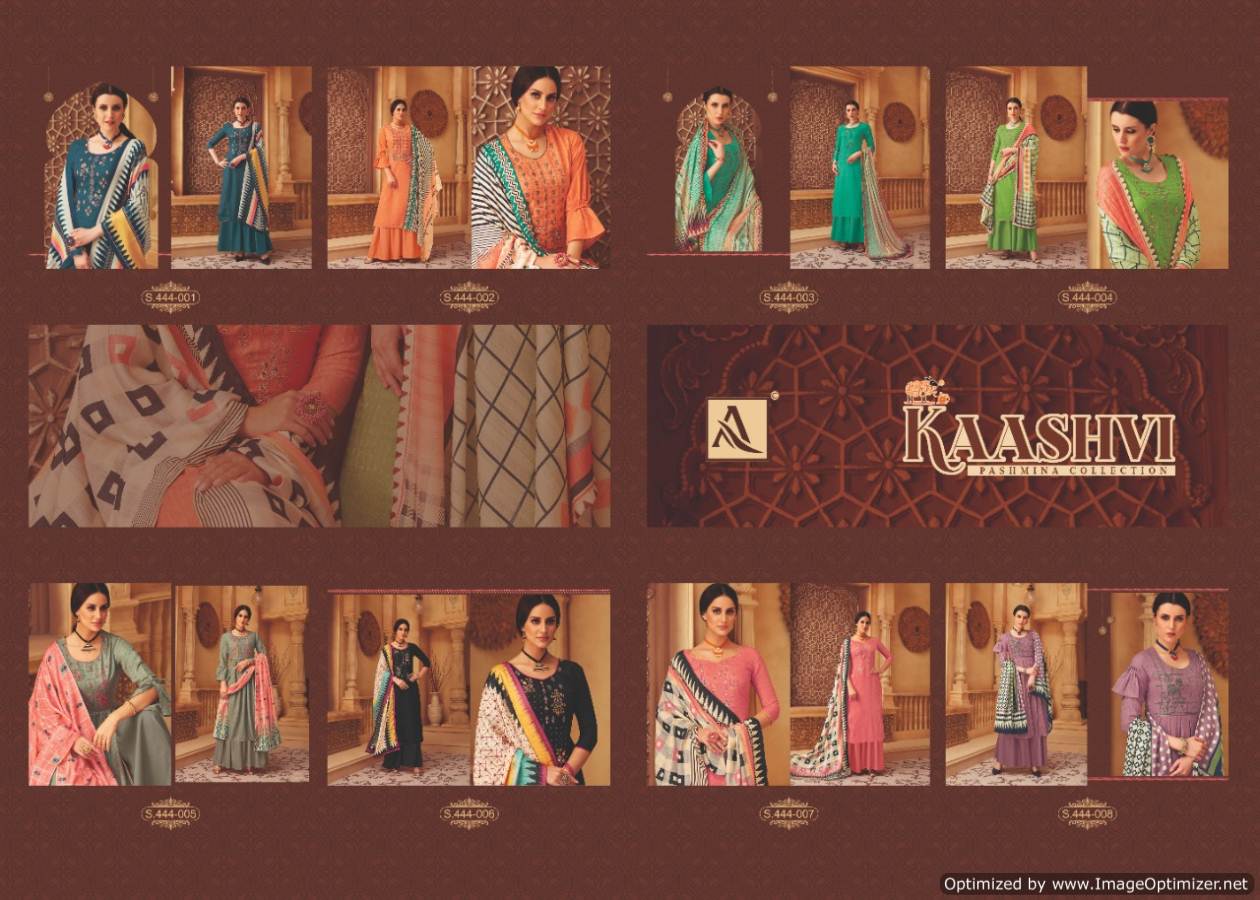 Alok By Kaashvi Pure Pashmina Designer Dress Material Catalogue