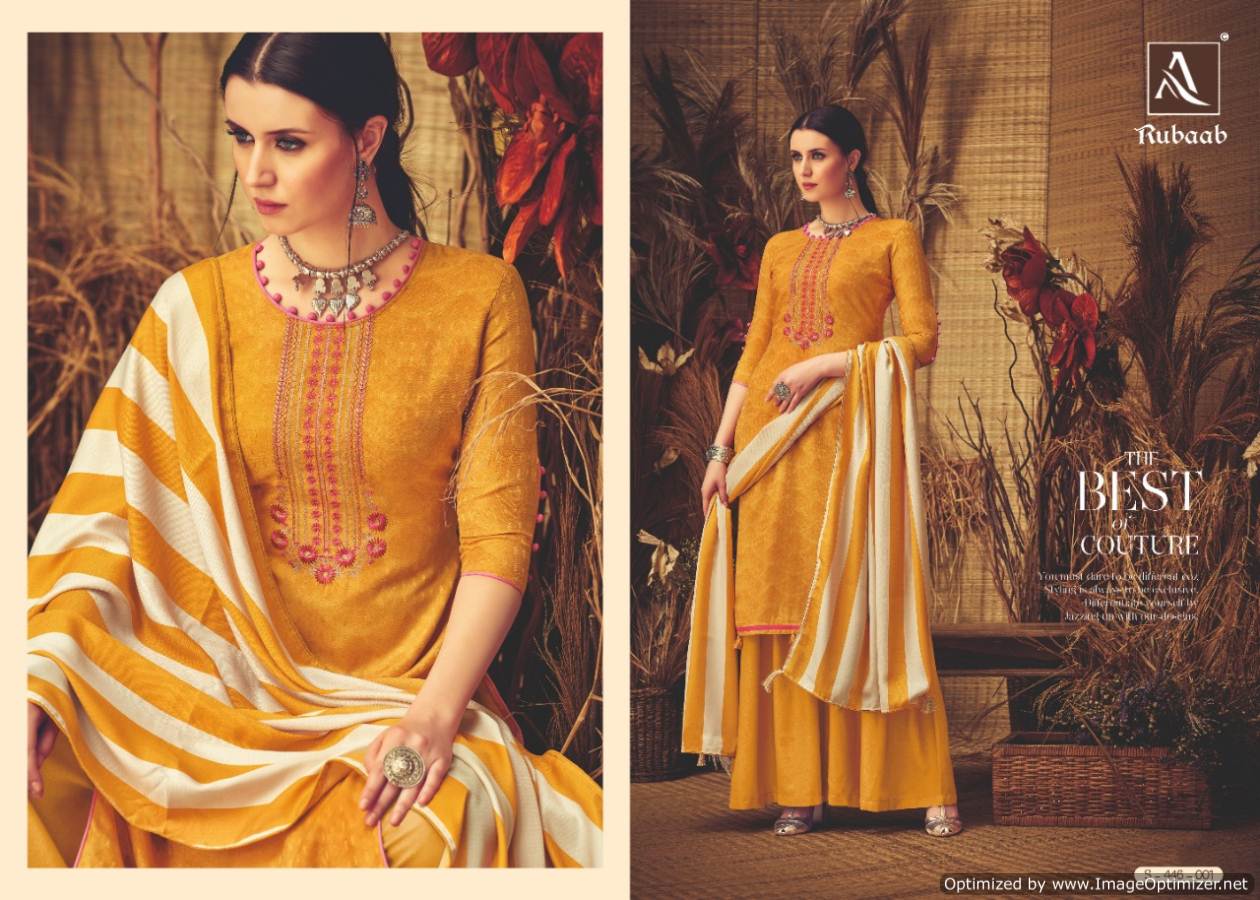 Alok By Rubaab Pure Pashmina Designer Dress Material Catalogue