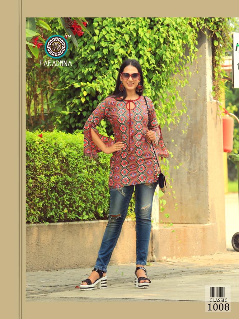 Aradhna Present Classic Vol 4 Casual Wear Western Top Collection.