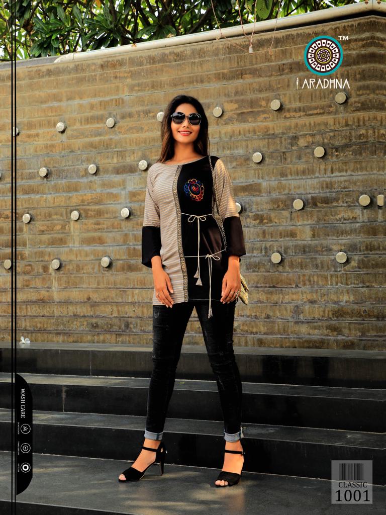 Aradhna Present Classic Vol 4 Casual Wear Western Top Collection.