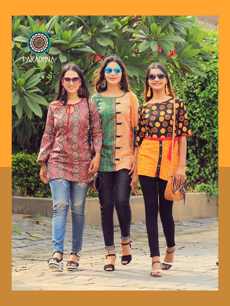 Aradhna Present Classic Vol 4 Casual Wear Western Top Collection.