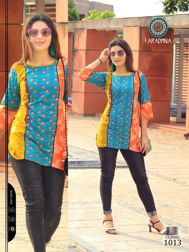 Aradhna Present Classic Vol 4 Casual Wear Western Top Collection.