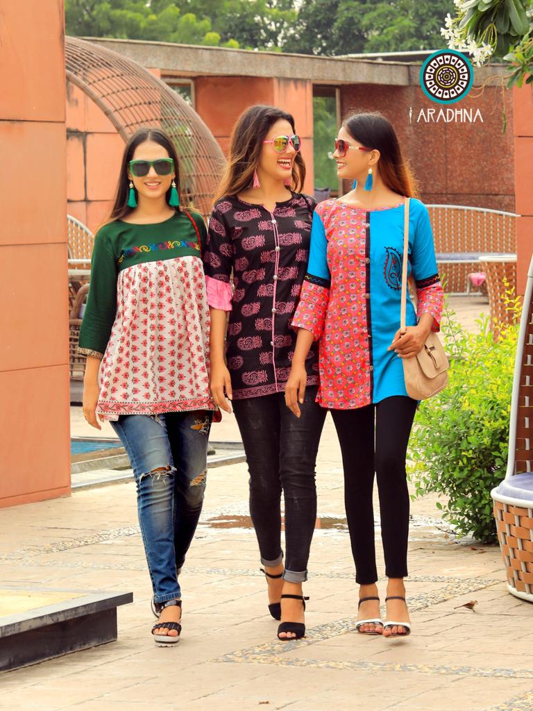Aradhna Present Classic Vol 4 Casual Wear Western Top Collection.