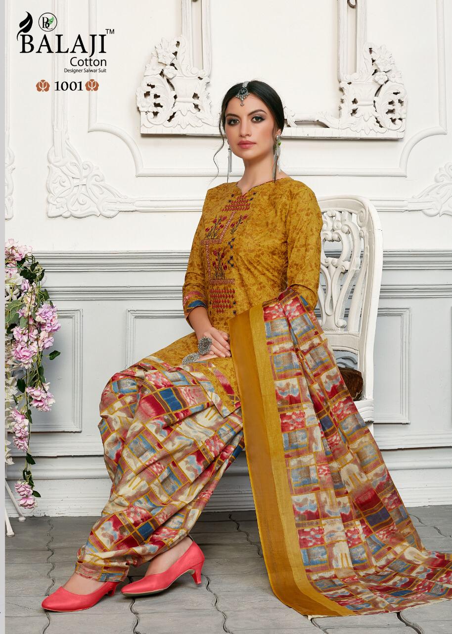 Balaji By Rasberry Patiyala 2 Cotton Printed Dress Material