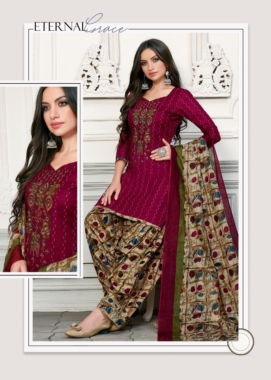 Balaji By Rasberry Patiyala 2 Cotton Printed Dress Material
