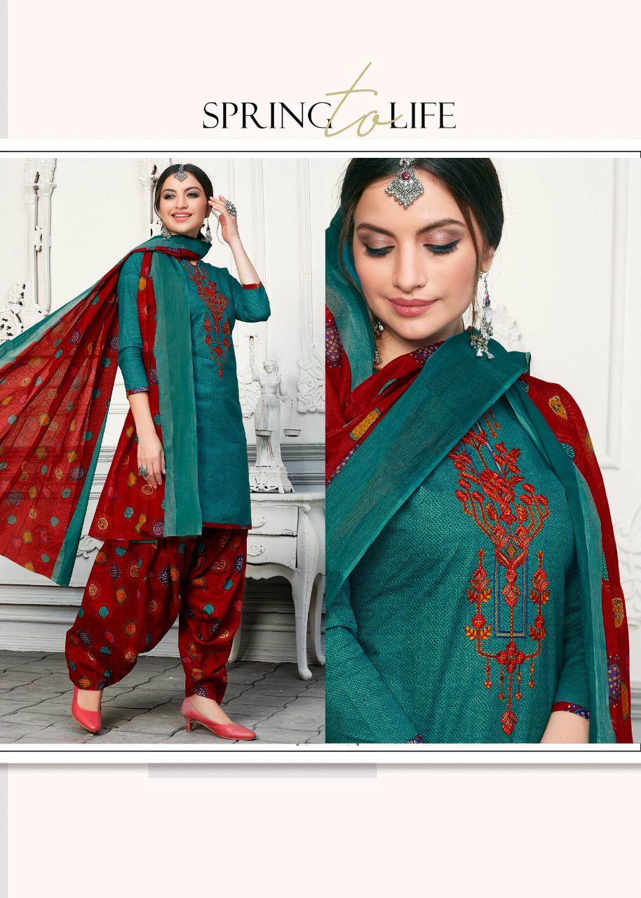 Balaji By Rasberry Patiyala 2 Cotton Printed Dress Material