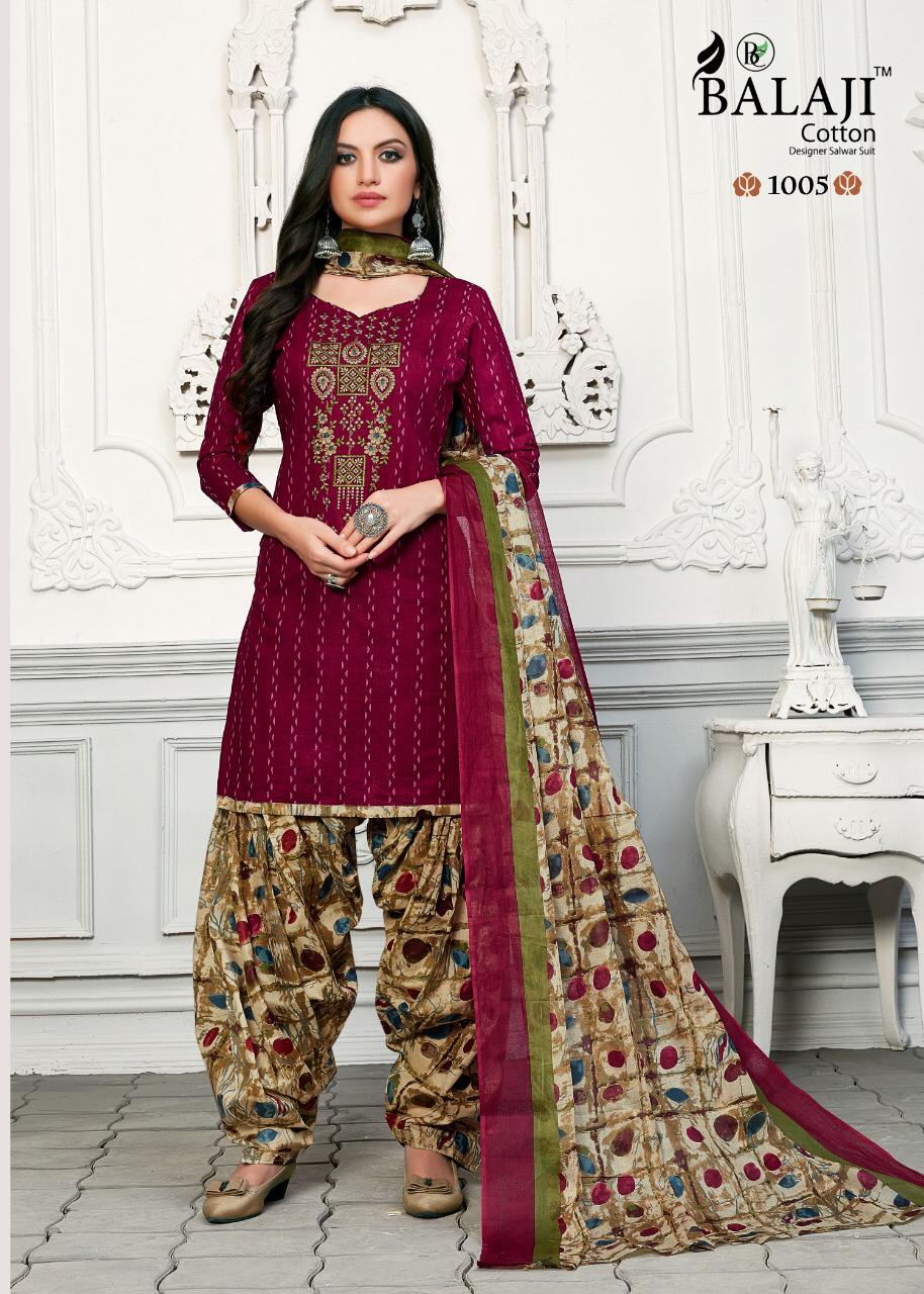 Balaji By Rasberry Patiyala 2 Cotton Printed Dress Material