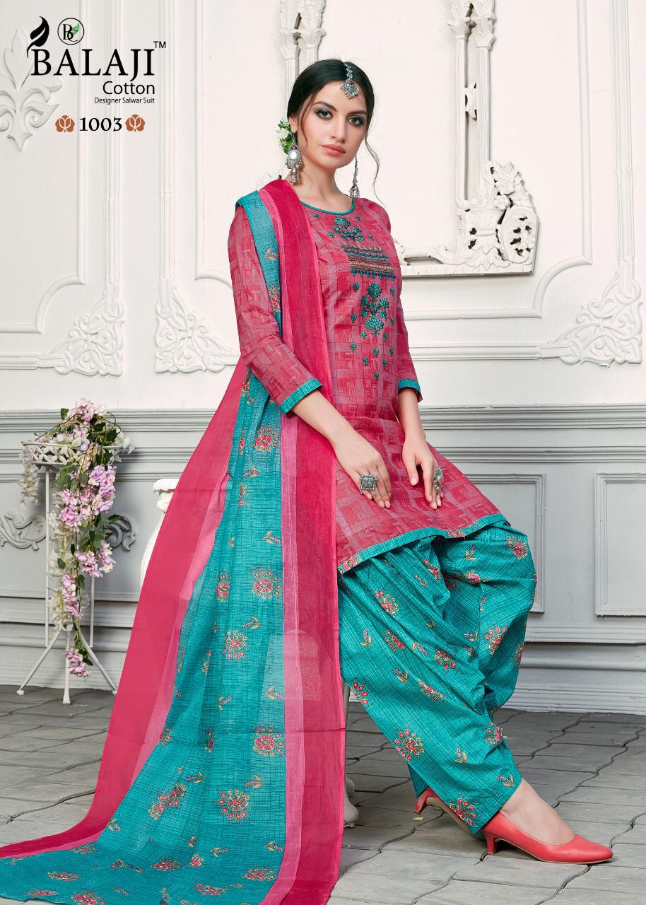 Balaji By Rasberry Patiyala 2 Cotton Printed Dress Material