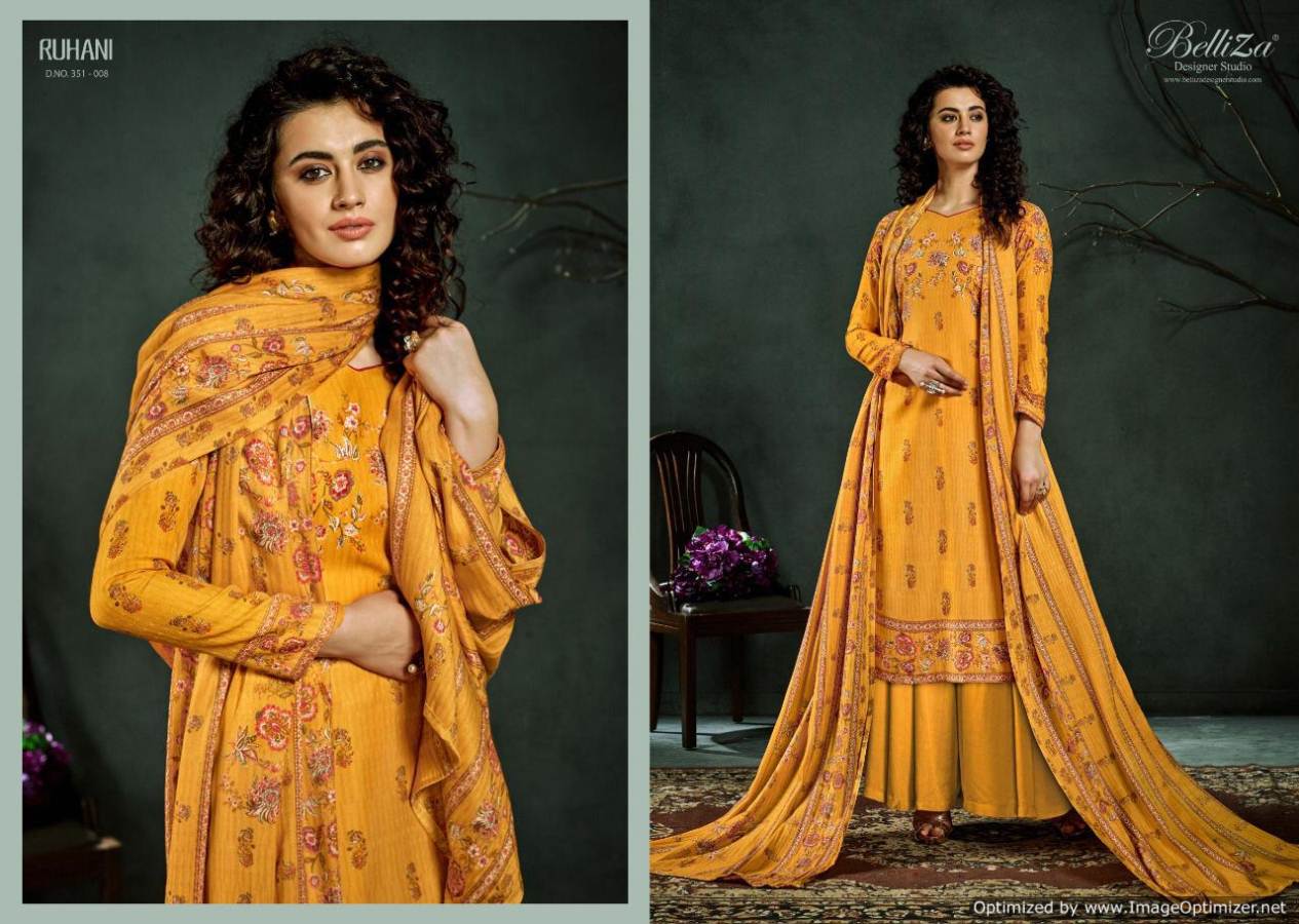 Belliza By Ruhani Vol 3 Pure Pashmina Digital Printed Dress Material