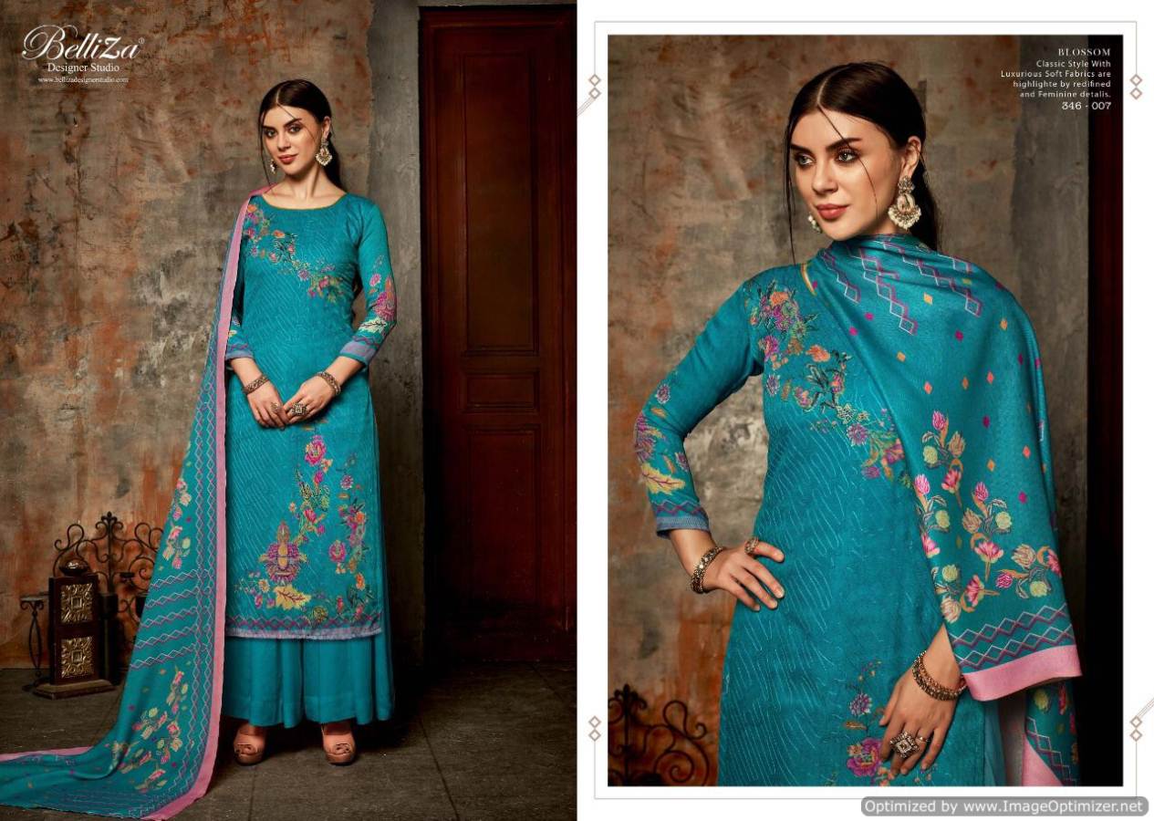 Belliza Present Blossom Pure Pashmina Dress Material Catalogue