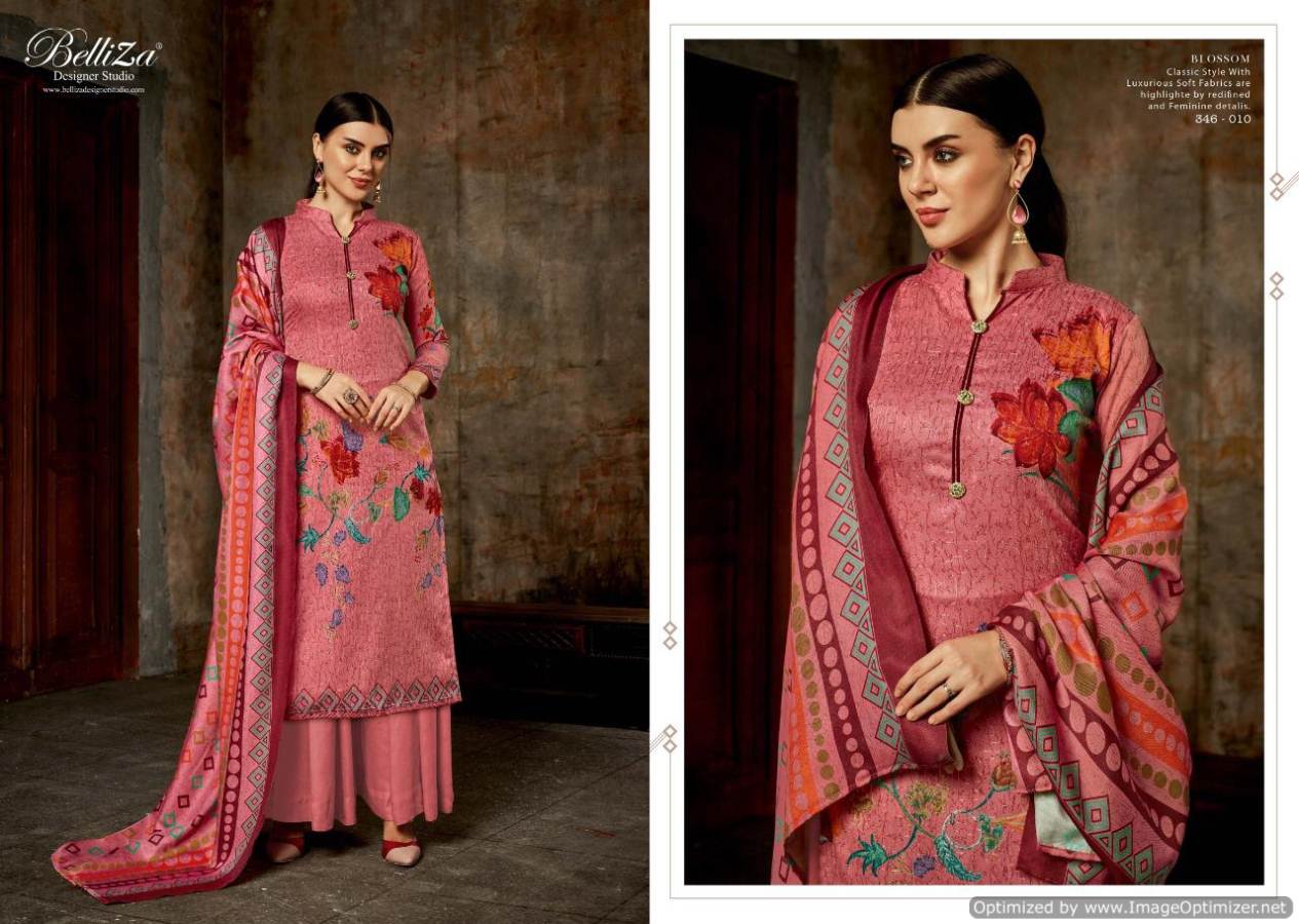 Belliza Present Blossom Pure Pashmina Dress Material Catalogue