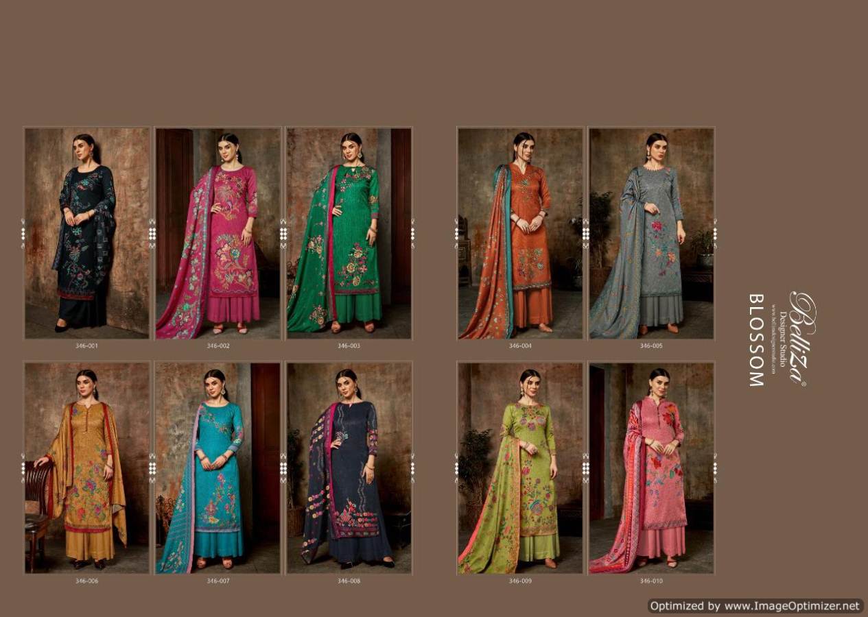 Belliza Present Blossom Pure Pashmina Dress Material Catalogue