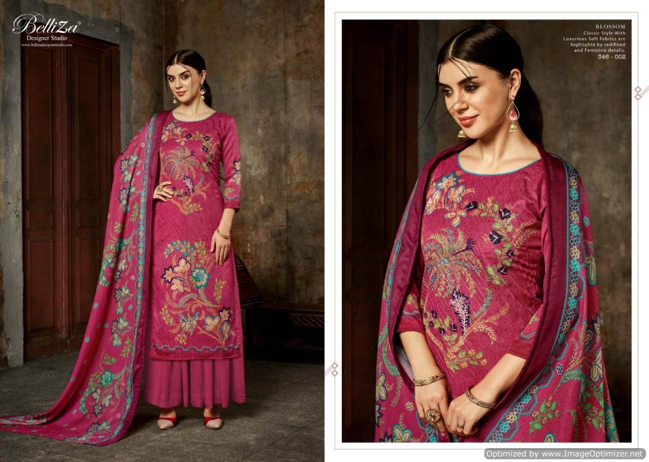 Belliza Present Blossom Pure Pashmina Dress Material Catalogue
