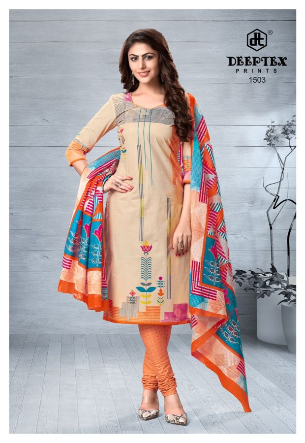 Deeptex By Chief Guest Vol 15 Cotton Dress Material Collection