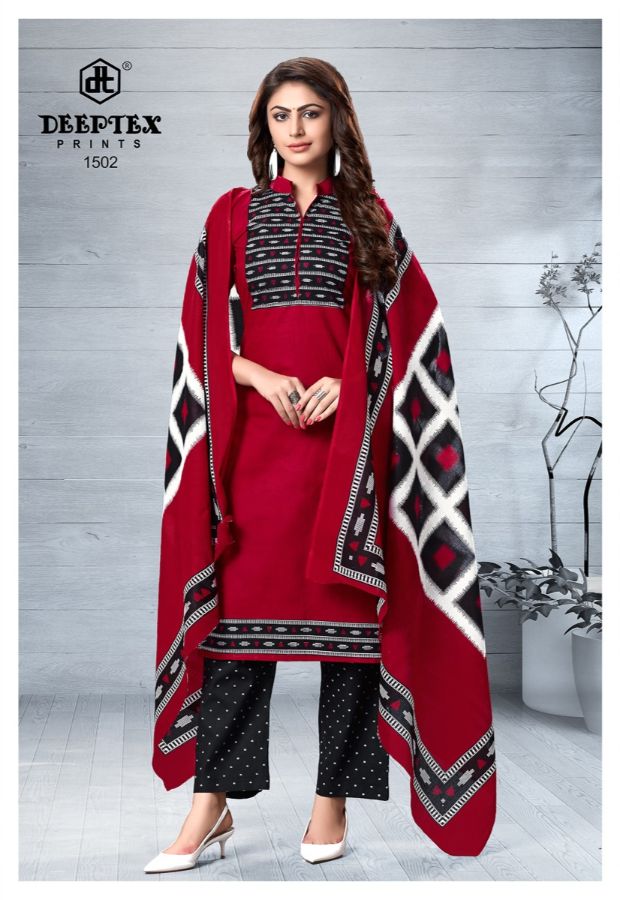 Deeptex By Chief Guest Vol 15 Cotton Dress Material Collection
