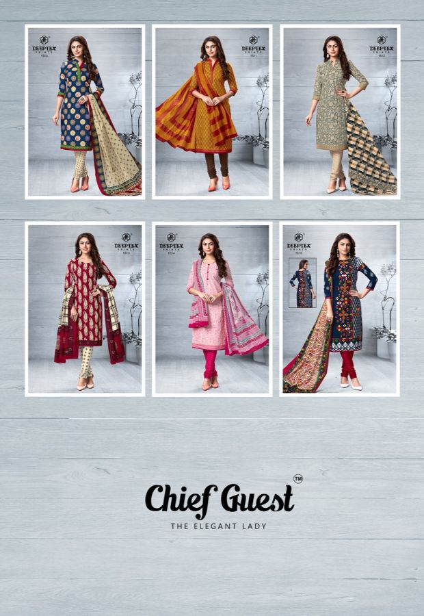 Deeptex By Chief Guest Vol 15 Cotton Dress Material Collection