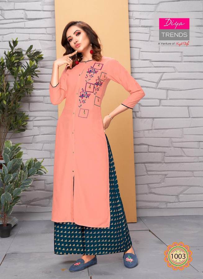 Diya Trends Present Sparkle Vol 1 Running Wear Kurti With Palazzo
