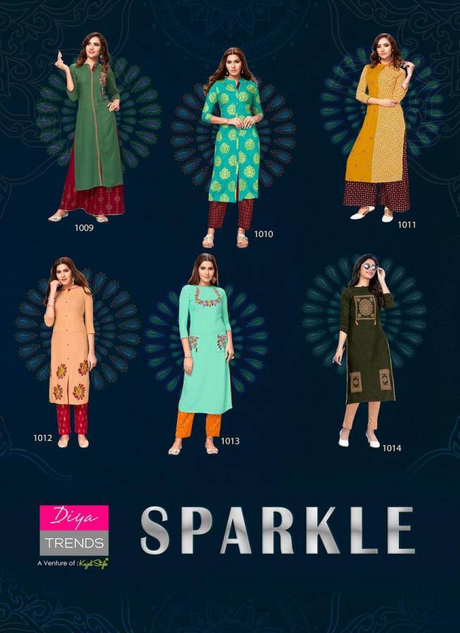 Diya Trends Present Sparkle Vol 1 Running Wear Kurti With Palazzo